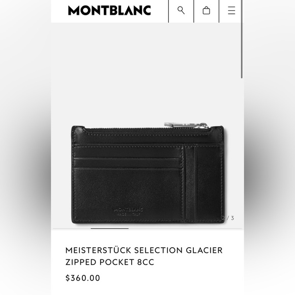MONTBLANC MEISTERSTÜCK SELECTION GLACIER ZIPPED POCKET 8CC - Picture 2 of 10